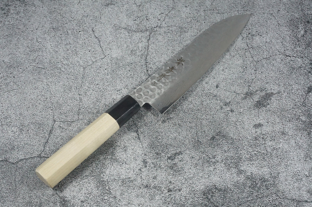 Sakai Takayuki Hammered Damascus Stainless Steel Alloy 45 Layers Santoku Knife 180mm 07252