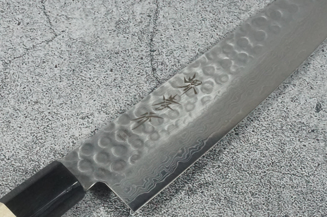 Sakai Takayuki Hammered Damascus Stainless Steel Alloy 45 Layers Santoku Knife 180mm 07252