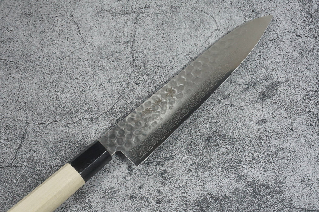 Sakai Takayuki Hammered Damascus Stainless Steel Alloy 45 Layers Gyuto Knife 210 mm 07255