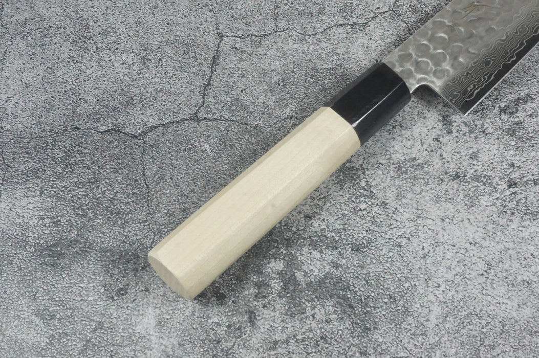 Sakai Takayuki Hammered Damascus Stainless Steel Alloy 45 Layers Gyuto Knife 210 mm 07255