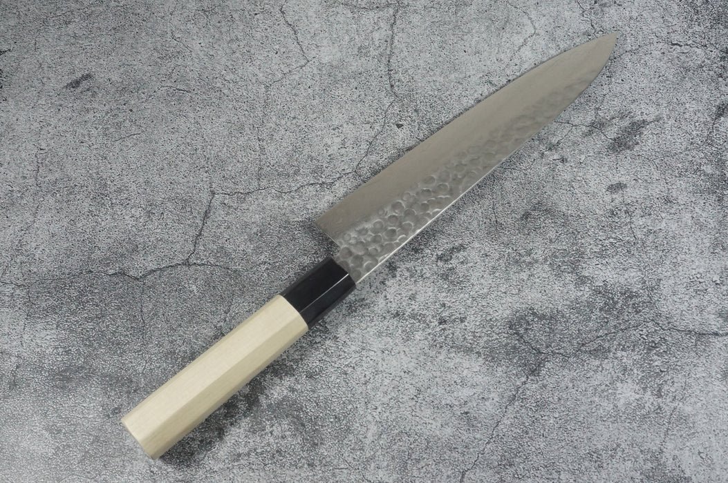 Sakai Takayuki Hammered Damascus Stainless Steel Alloy 45 Layers Gyuto Knife 210 mm 07255