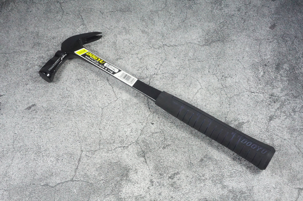 DOGYU Steel Shaft Japanese Framing Hammer With Magnet One Piece Panel Small Milled Face Diameter 27mm 00681