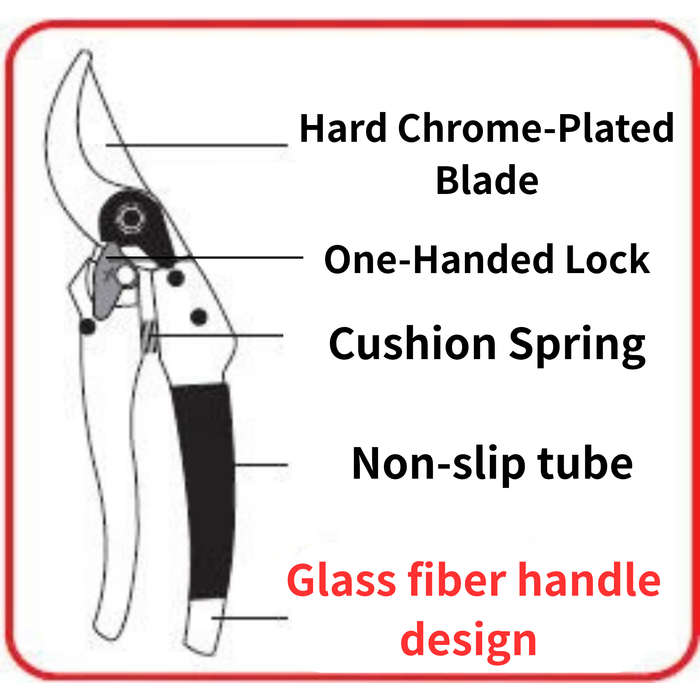 Kamaki Glass Fiber Pruning Shears Bypass Type Total Length 200 mm No. 881