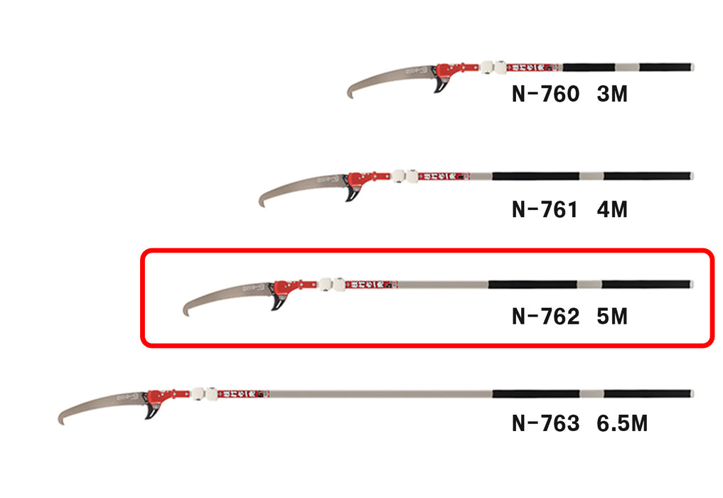 NISHIGAKI Pruning Saw Branching 5 m (5-step telescopic) N-762