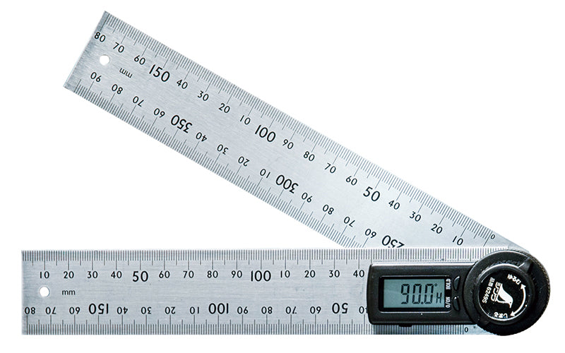 SHINWA 62495 Digital Protractor with Hold Function 20 cm