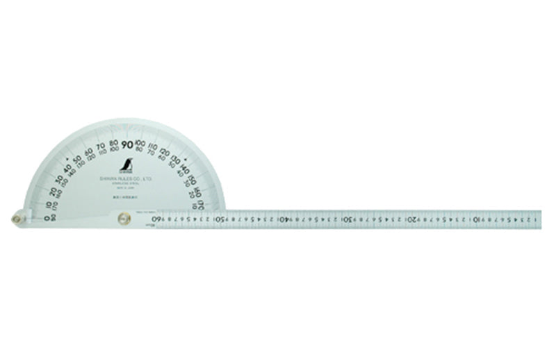 SHINWA 62855 Protractor Hard Chrome Finish No.600 Diameter 320 60 cm