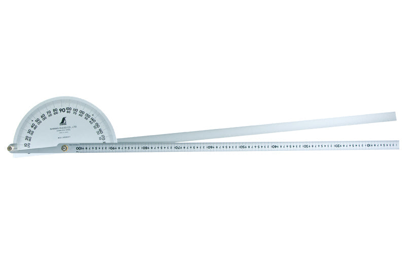 SHINWA 62952 Protractor Hard Chrome Finish No.1000 Double-blade Diameter 320 1 m