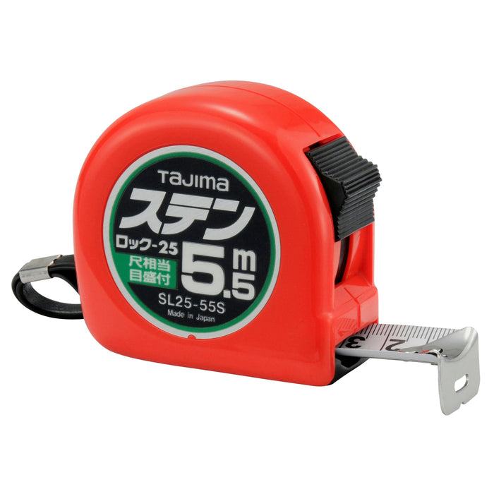 TAJIMA SL25-55SBL Stainless Lock-25 5.5m Metric And Shaku Scale
