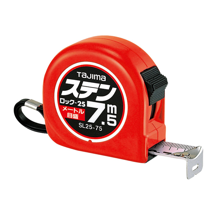 TAJIMA SL25-75BL Stainless Lock-25 7.5m Metric Scale