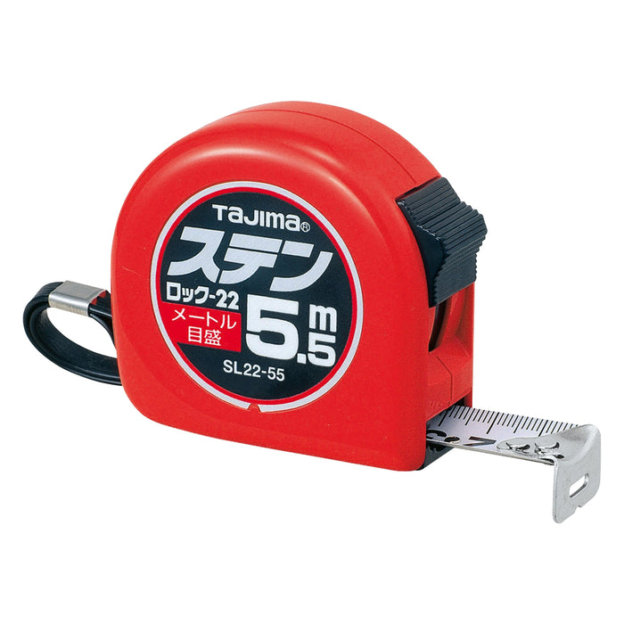 TAJIMA SL22-55BL Stainless Lock-22 5.5m Metric Scale