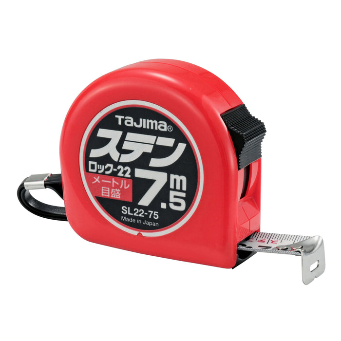 TAJIMA SL22-75BL Stainless Lock-22 7.5m Metric Scale