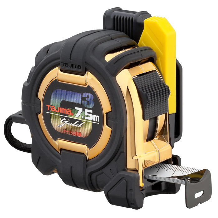 TAJIMA SFG3GL25-75BL G3 Gold Lock-25 7.5m Metric Scale w/Holder