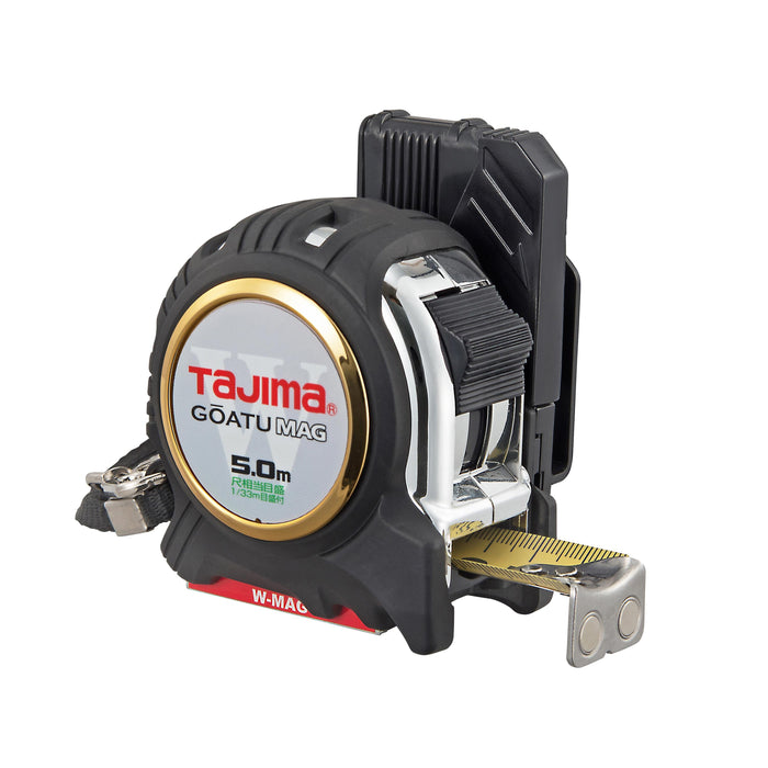 TAJIMA GASFGLWM2550S Thick Metal G Lock Double Magnet 25 5.0m Metric And Shaku Scale w/Holder