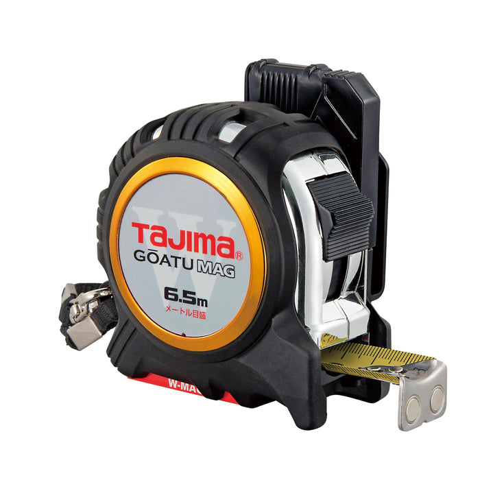 TAJIMA GASFGLWM2565 Thick Metal G Lock Double Magnet 25 6.5m Metric Scale w/Holder