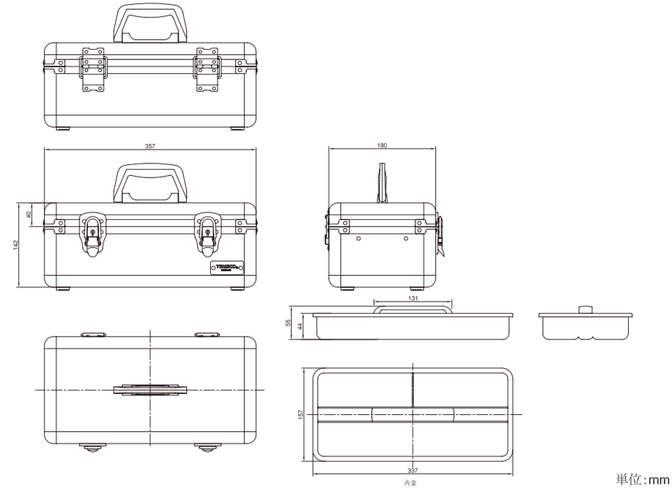 TRUSCO Aluminum Case TACN-35