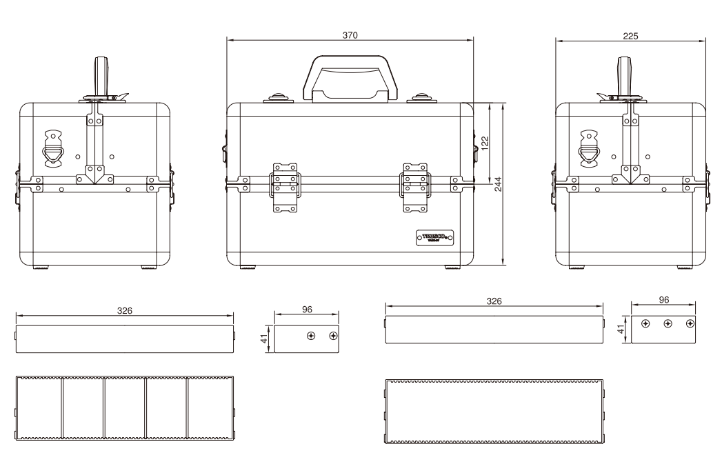 TRUSCO Aluminum Case TACR-37