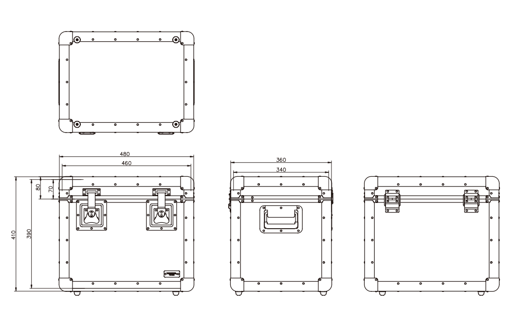 TRUSCO Aluminum Trunk TAC-480OD