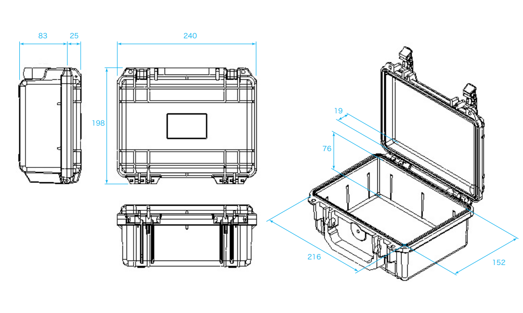 TRUSCO Protector Tool Case L240mm TAK13RE-SM Red