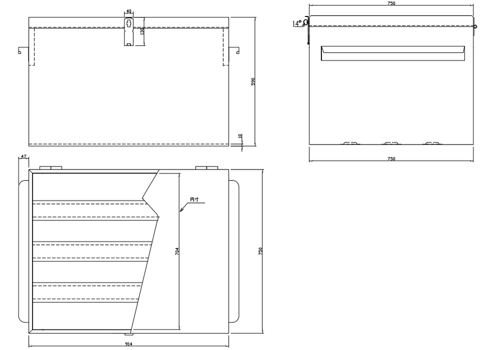 TRUSCO Large Tool Box for Plumbing F-1001