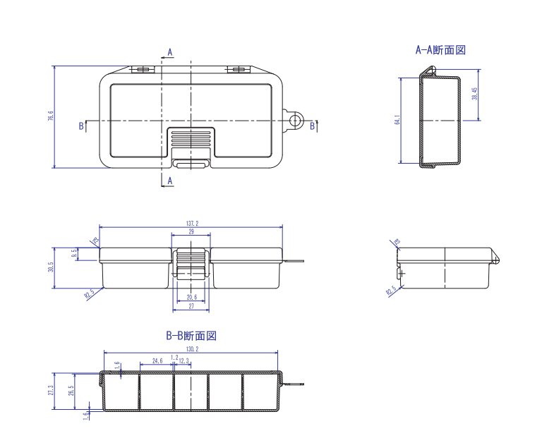 TRUSCO Parts Case L138mm TPC-O5S