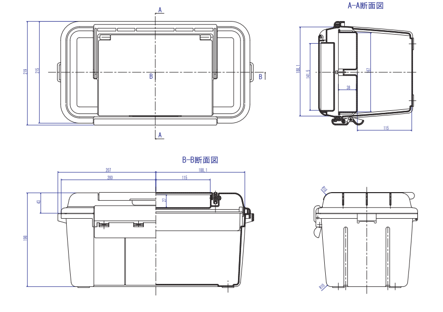 TRUSCO Waterproof Tool Box TWG-108