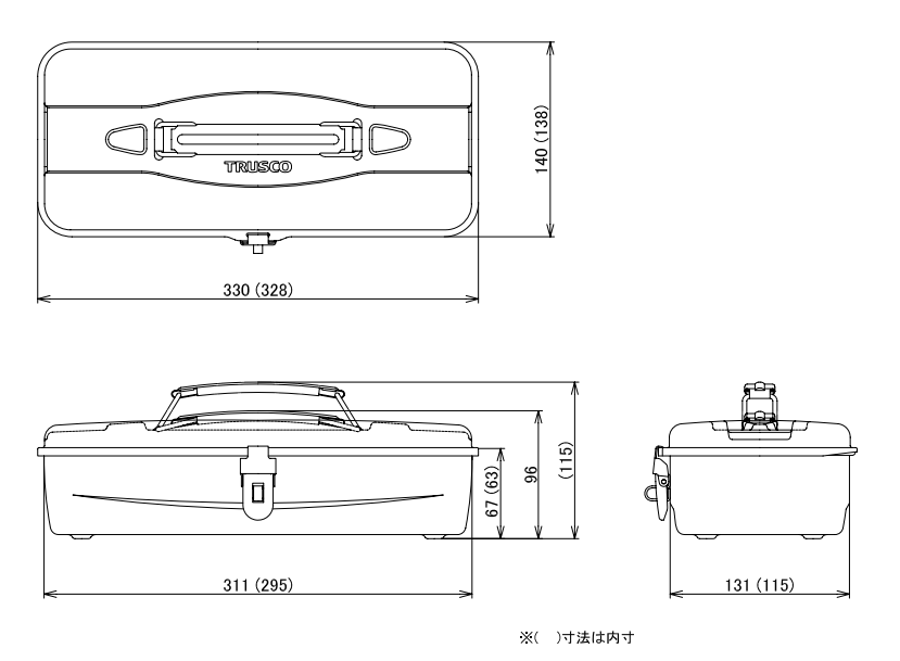 TRUSCO Hip Roof Tool Box TY-320SV