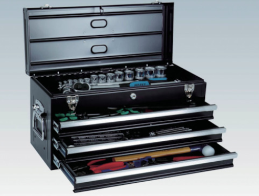 TRUSCO 3-Drawer Tool chest Matte black T-533BK
