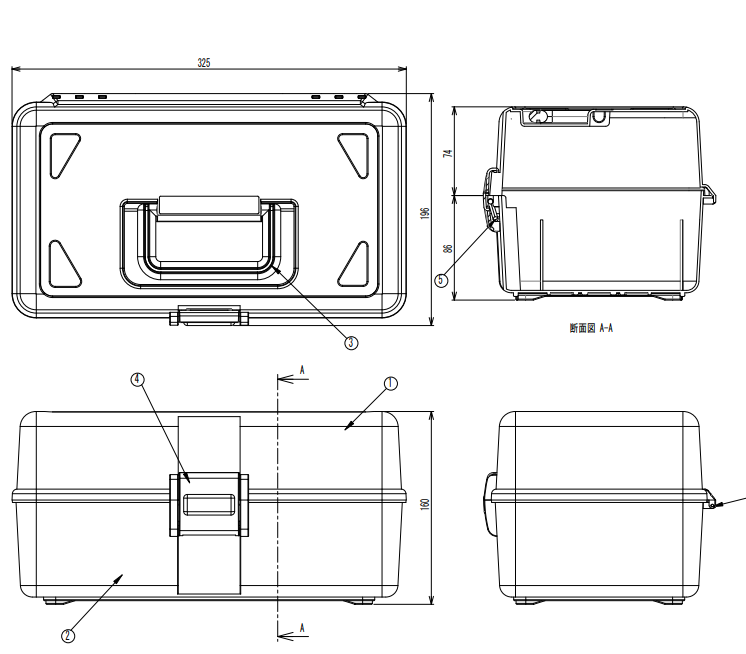 TRUSCO Clear Tool Box TCRBOXF