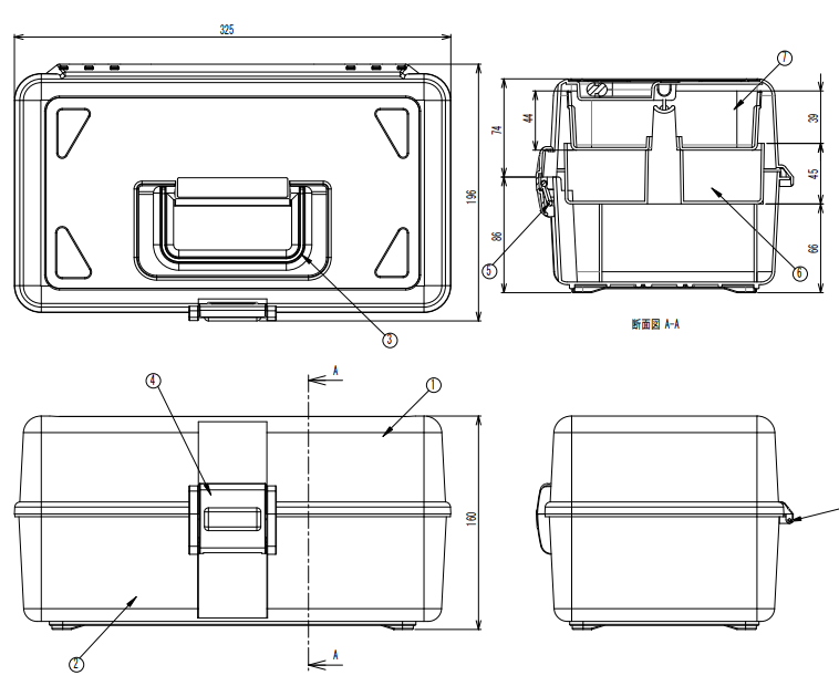 TRUSCO Clear Tool Box TCRBOXN