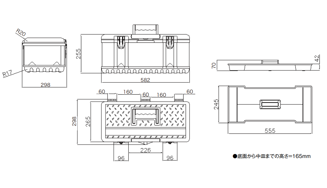 TRUSCO Stainless Tool Box TSUS-3024L