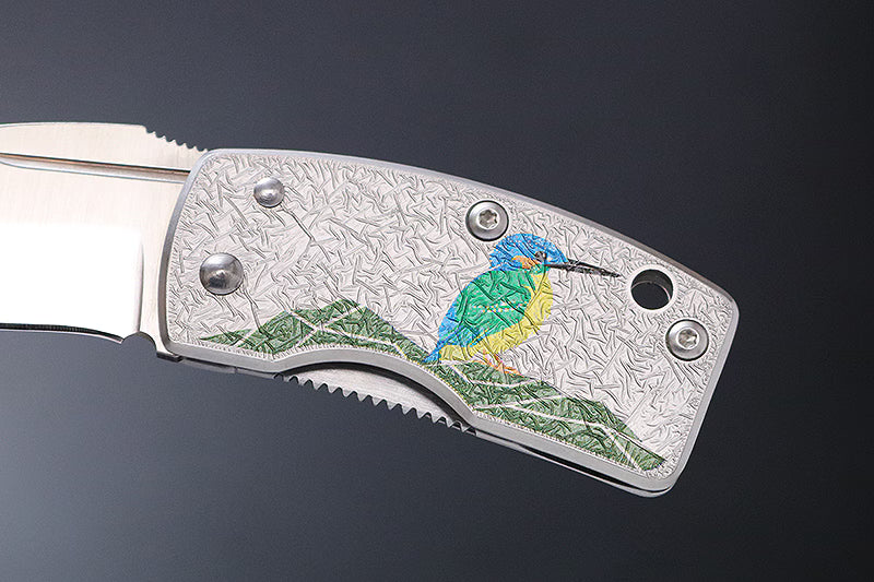 G.SAKAI Money lip - Folding Knife Kingfisher Blade Length 41 mm Design or Amago Design