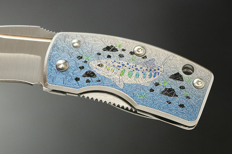 G.SAKAI Money lip - Folding Knife Kingfisher Blade Length 41 mm Design or Amago Design