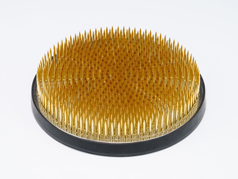 ISHIZAKI MIYABI - Round Shaped Brass Needles Ikebana Kenzan for a Flowering Plant