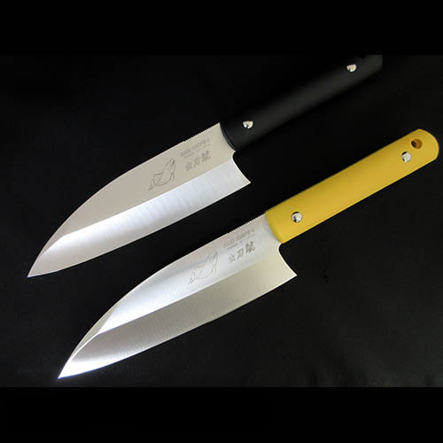 G.SAKAI Sabi Knife 4 - Deba Shachi Single-edged 170 mm Black or Yellow