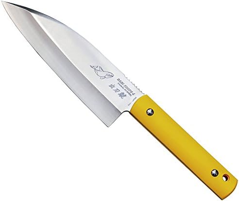 G.SAKAI Sabi Knife 4 - Deba Shachi Single-edged 170 mm Black or Yellow