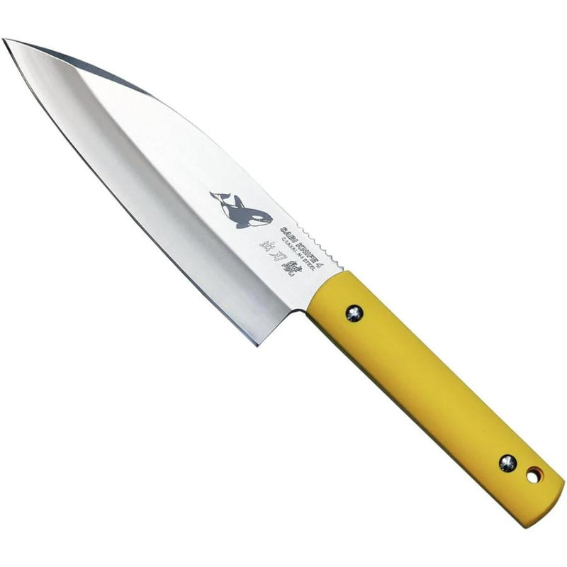 G.SAKAI Sabi Knife 4 - Deba Shachi Double-edged 170 mm Black or Yellow
