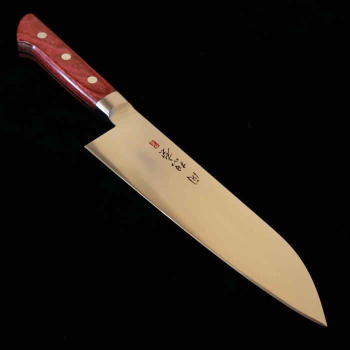 SEKI SOUMA Molybdenum Steel Red plywood handle Santoku Knife 175 mm