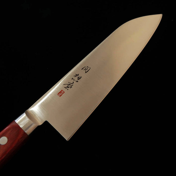SEKI SOUMA Molybdenum Steel Red plywood handle Santoku Knife 175 mm