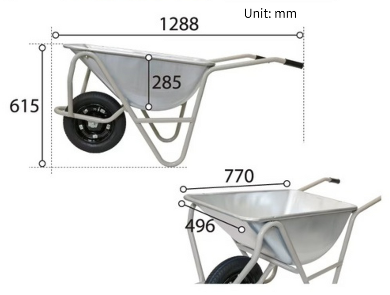 KINZOU Barrow 75 L Deep Type Professional Use 181508