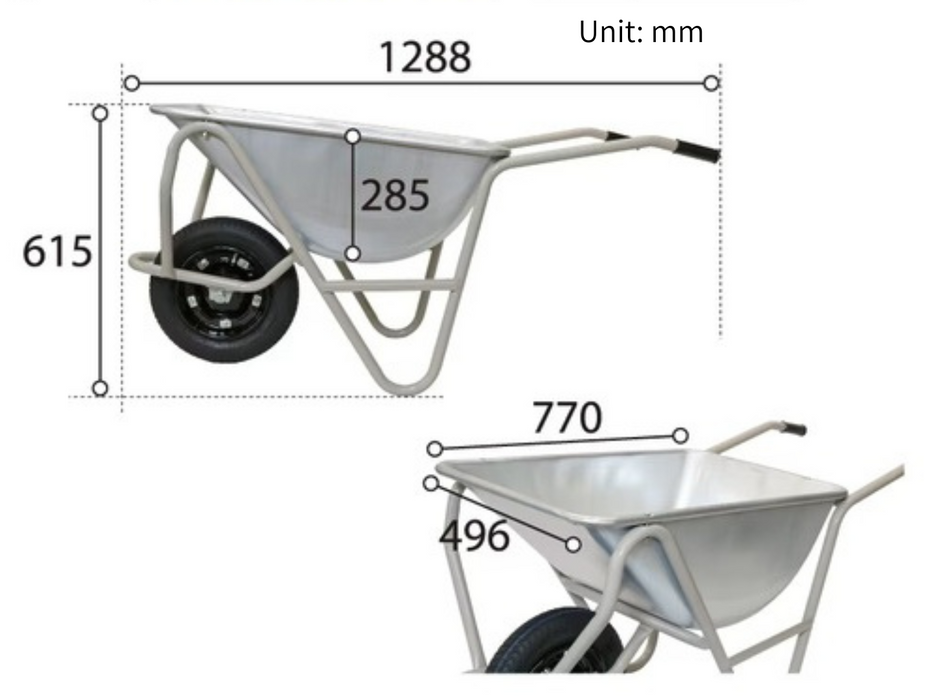 KINZOU Barrow 75 L Deep Type Professional Use 181508