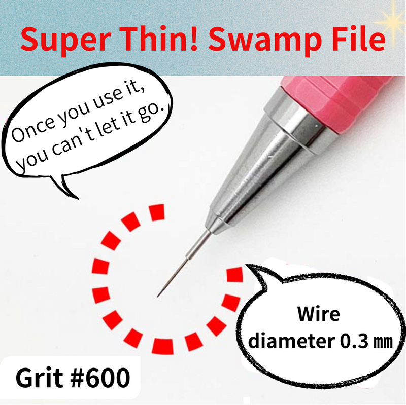 EIGER Super Fine Swamp File Round or Square 0.3 mm or 0.5 mm