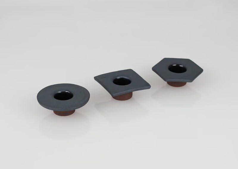 MYK KENZAN - Aya Pottery with Removable Φ23 Stainless Steel Kenzan 3 Set