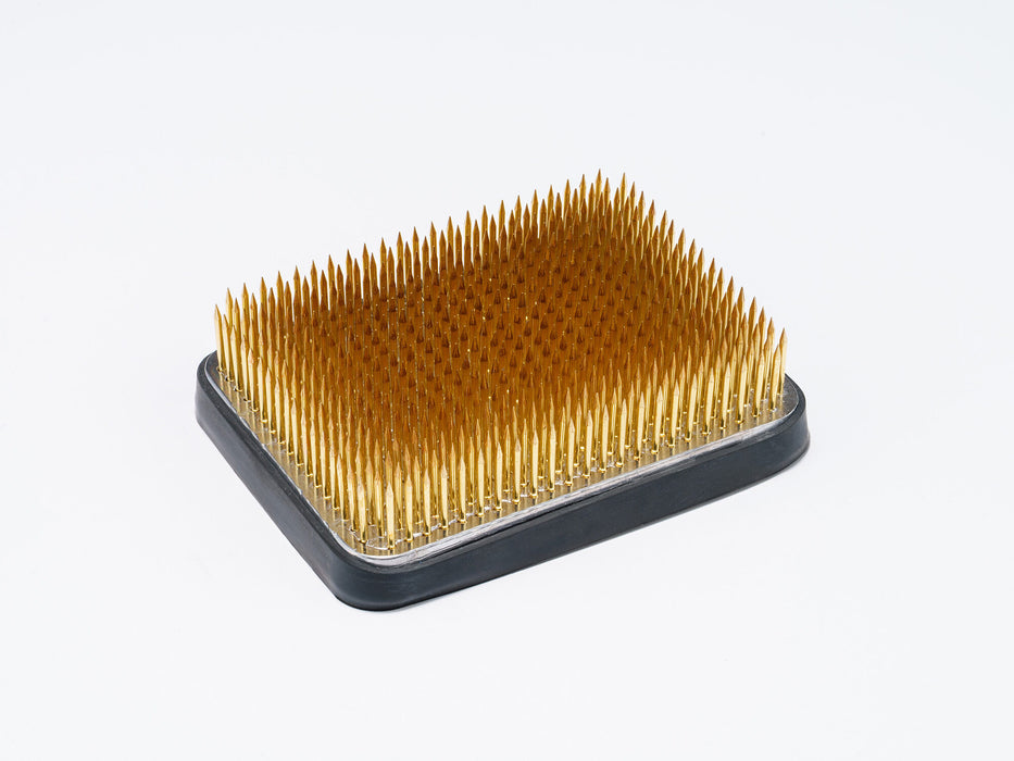 ISHIZAKI MIYABI Brass Square-Shaped Ikebana Kenzan for a Fowering Plant