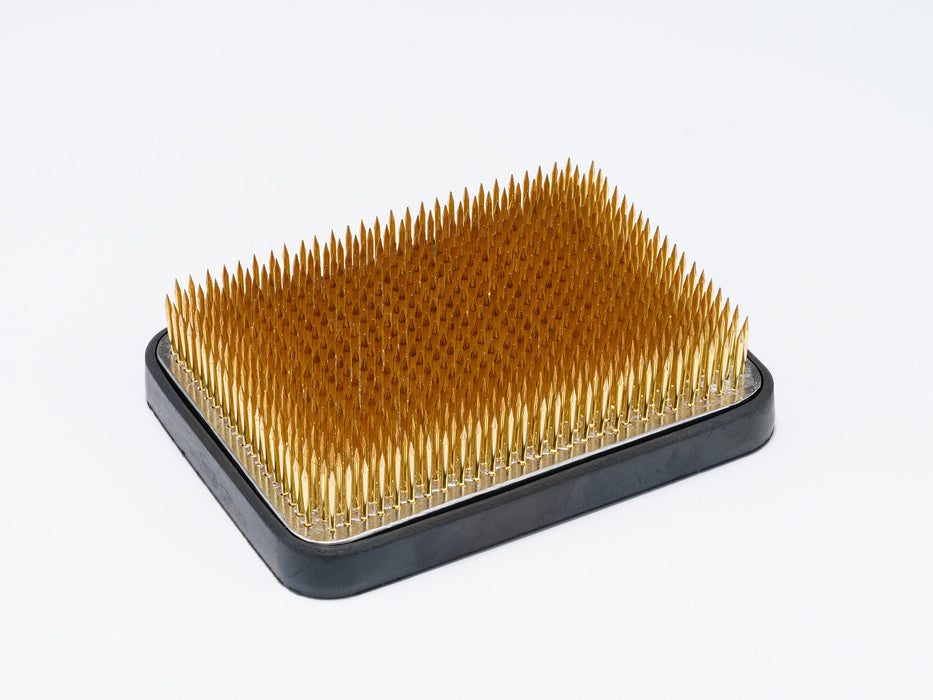 ISHIZAKI MIYABI Brass Square-Shaped Ikebana Kenzan for a Fowering Plant