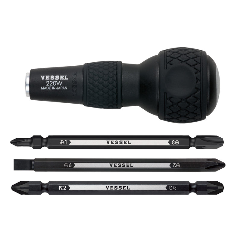 Vessel Ball Grip Interchangeable Screwdriver Set No.220W-3