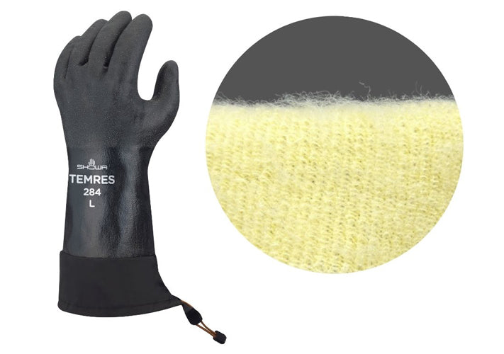SHOWA 284 Thermal Breathable Glove TEMRES with Adjustable Cuff (5 Pairs Set)