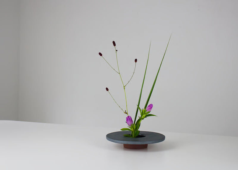 MYK KENZAN - Rei Pottery with Removable Φ60 Stainless Steel Kenzan
