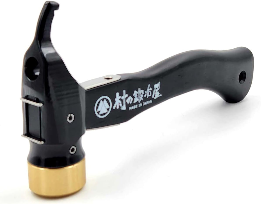Forged Tent Peg Hammer Black Cation Electrode Coating & Brass Head Made in Tsubame-Sanjo　