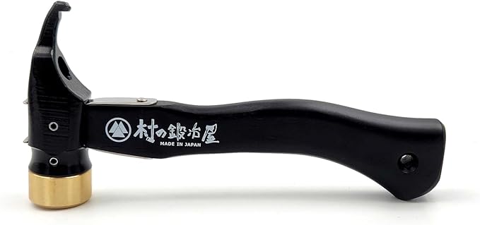 Forged Tent Peg Hammer Black Cation Electrode Coating & Brass Head Made in Tsubame-Sanjo　
