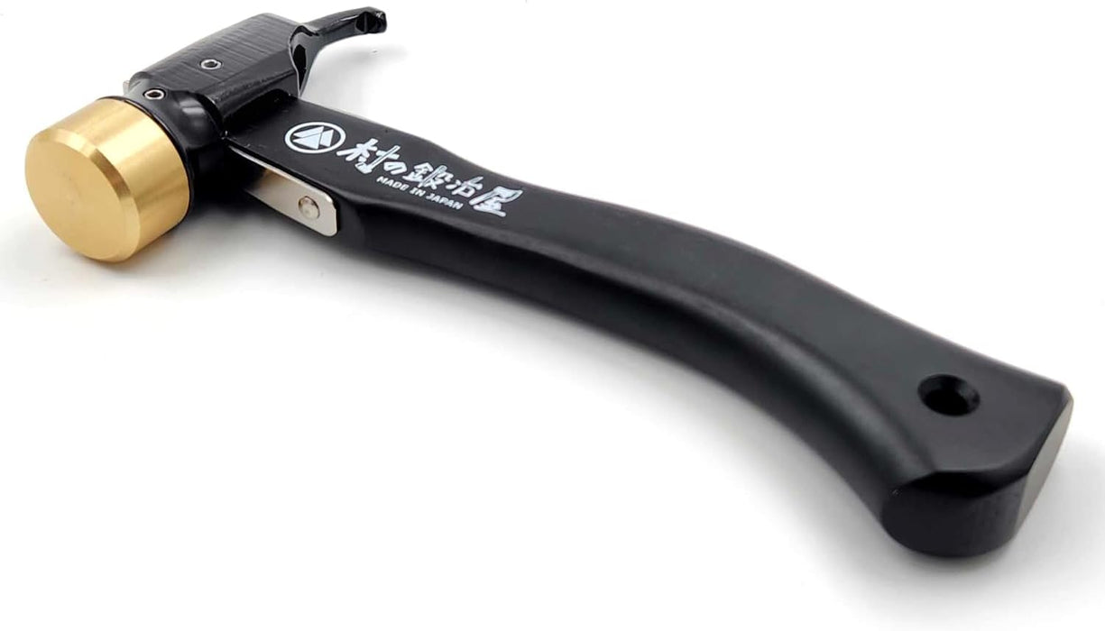 Forged Tent Peg Hammer Black Cation Electrode Coating & Brass Head Made in Tsubame-Sanjo　